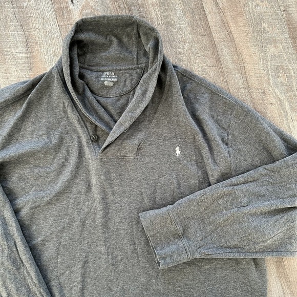 Polo Ralph Lauren Other - Polo Ralph Lauren Sweater Mens Big 4X Blue Shawl Collar Knit Pullover Pony